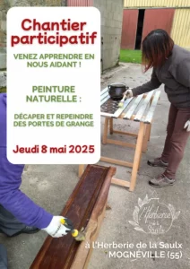 chantier peinture de portes au naturel