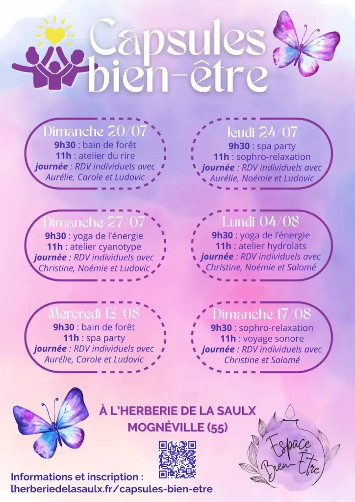Programme capsules bien-être été 2025