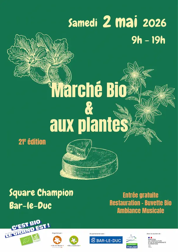 Affiche Marché bio BAR LE DUC 2026 VF
