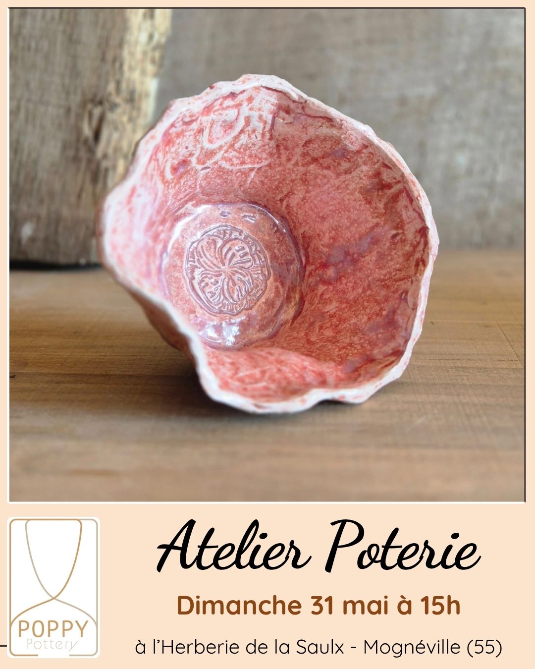 atelier poterie 31 mai 2026
