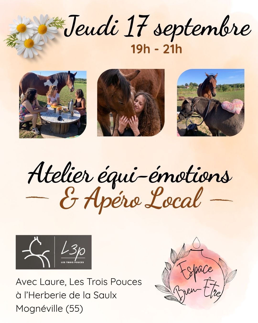 soirée apéro équiémotions à l'herberie de la saulx